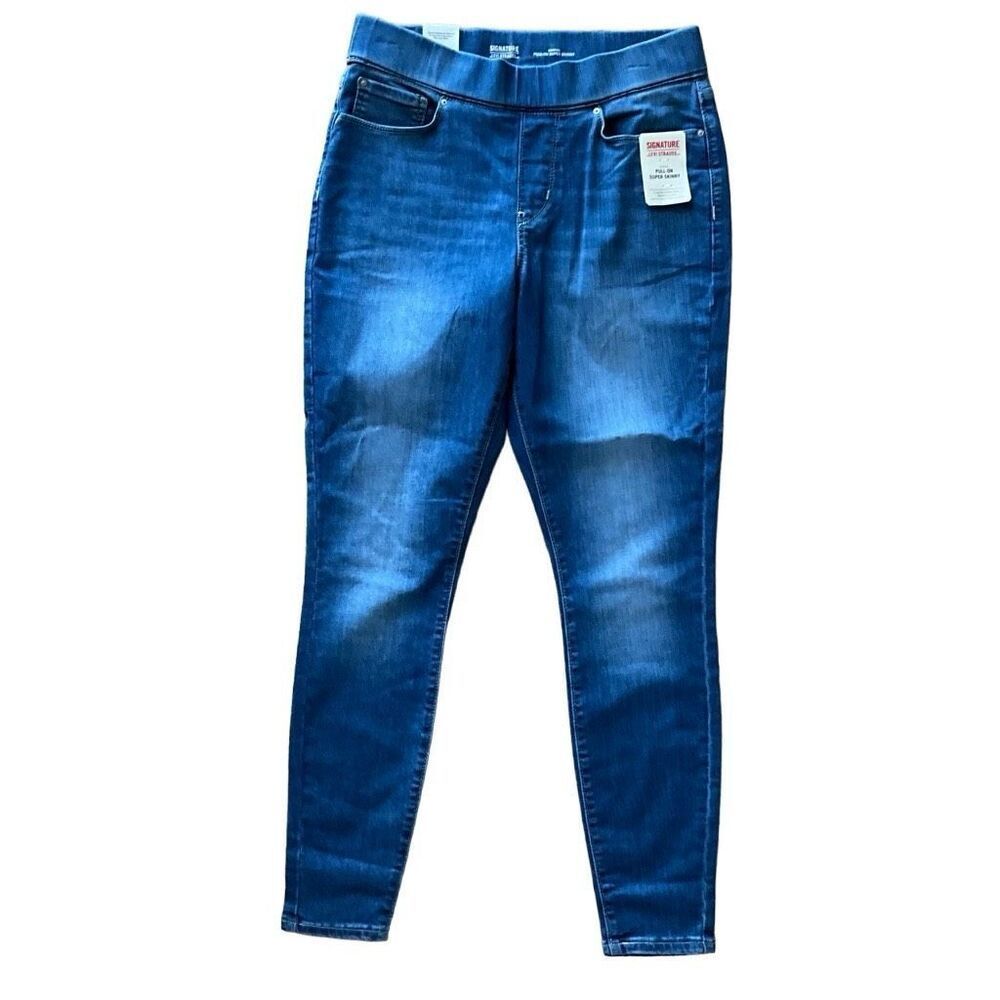 Levi's Signature Womens Shaping Pull-On Super Skinny Blue Jeans Size 10/W30 NWT